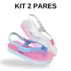 Kit 02 Pares de Chinelo Infantil Com Elástico Confortável em oferta