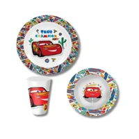Imagem da promoção Jogo Infantil de Melamine Carros Linha Disney Tuut 3 peças