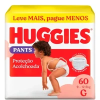 Imagem da promoção Fralda Huggies Pants Roupinha Proteção Acolchoada G - 60 Un