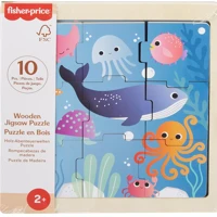 Imagem da oferta Mini quebra-cabeças de madeira 9 peças - Fisher-Price (Não é possível escolher o desenho)