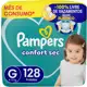 Fralda Pampers Confort Sec G 128 Unidades em oferta