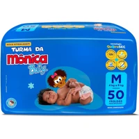 Imagem da oferta Fralda Turma da Mônica Baby Mega M - 50 Unidades