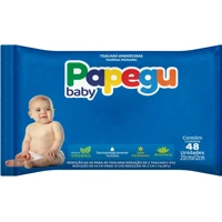 Imagem da oferta Toalha Umedecida Papegu Baby Aloe Vera 48 unidades 20cm X 12cm