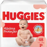 Imagem da promoção Fralda Descartável Huggies Máxima Proteção Tamanho P 48 unidades