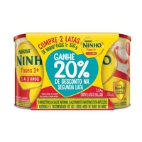 Imagem da promoção Ninho Fases 1+ Fórmula Infantil 2 Latas 800g cada + 20% Desconto na Segunda Lata