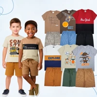 Imagem da promoção Kit 6 Peças Infantil Verão Menino 3 Camisetas + 3 Bermudas