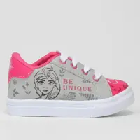 Imagem da oferta Tênis Infantil Disney Frozen Cano Baixo Menina - Rosa+Cinza