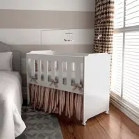 Mini Berço com Colchão Tigus Baby Branco em oferta na Magazine Luiza