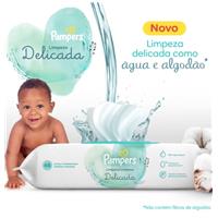 Imagem da promoção Lenços Umedecidos Pampers Limpeza Delicada Com 48 Unidades [Comprando 6 unidades]