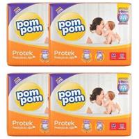 Imagem da promoção Fralda Pom Pom Protek Derma 4 pacotes - M com 344 unidades