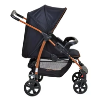 Imagem da promoção Carrinho de Bebê Passeio Burigotto 4 Rodas 4 Posições Suporta Crianças de Até 15Kg Carro Ecco Cinza/