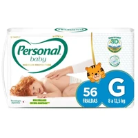 Imagem da promoção Fralda Personal Baby Premium G 56 unidades [Comprando 3 Unidades]