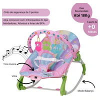 Imagem da promoção Cadeira de Descanso Musical Vibratória 18kgs Magic Maxi Baby