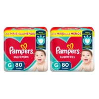 Imagem da promoção Kit Fraldas Pampers Supersec G 160 Unidades