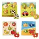 Brinquedos de Bebê Montessori 3D de Madeira Cognitivo de Frutas para Aprendizagem Precoce em oferta