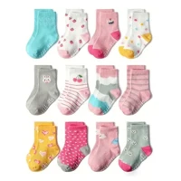 Imagem da oferta Kit 12 Pares Meias Bebê Antiderrapante (Tam. 0 a 24M)