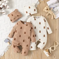 Imagem da promoção Adorável Conjunto De Macacão De Urso Para Bebês De 0 A 18 Meses , Manga Comprida Com Chapéu De Prese