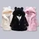 Baby Girls Casacos Quentes De Inverno Pêlos Moda Kids Hooded Cotton Clothes Snowsuit Parka 2-8 Anos em oferta