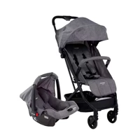 Imagem da promoção Carrinho de Passeio Com Bebê Conforto TS Yupi Pró Cinza Voyage