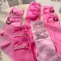 Imagem da promoção Meias de malha tridimensionais Pink Series Meias de malha tridimensionais Love Cute Mid-Tube Colorfu