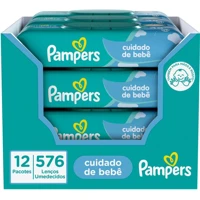 Imagem da oferta Pampers Lenços Umedecidos Cuidado de Bebê 576 unidades