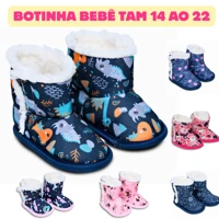 Imagem da promoção Botinha Bebê Pantufa Menina e Menino Tam 14 ao 22 Forrada Em Lã Inverno Com Solado Antiderrapante