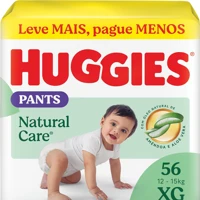 Imagem da promoção Fralda Huggies Natural Care Roupinha XG 56 unidades
