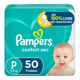 Fralda Pampers Confort Sec Tam. P - 5 a 8kg 50 Unidades em oferta