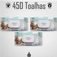 Imagem da promoção Kit com 03 Pacotes de Toalhas Umedecidas Infância Feliz - 150 Folhas - Vegano - Com Tampa