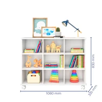Imagem da promoção Nicho Organizador de Brinquedos c/ Rodízios 9 Nichos Multiuso Armário/ Gaveteiro vendido separadamen