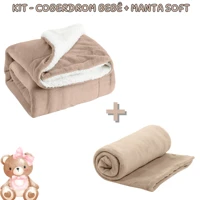 Imagem da promoção Kit 2 itens para o bebe - Manta Sherpa + Manta soft