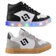 Kit 2 Pares Tênis Infantil Light De Led Casual Escolar Meninos Basico Street Jogger em oferta