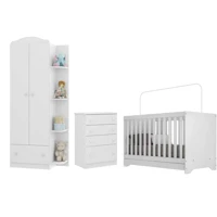 Imagem da promoção Quarto Infantil Completo com Berço 3x1 Multimóveis Branco/Colorido