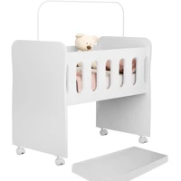 Imagem da promoção Mini Berço Badside portátil baby Branco cercadinho infantil 2 x 1 Vira Trocador com colchão