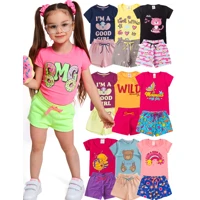 Imagem da promoção Kit 10 Peças Roupa Infantil Menina Conjunto Verão Feminino Tamanho 1 ao 14
