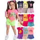 Kit 10 Peças Roupa Infantil Menina Conjunto Verão Feminino Tamanho 1 ao 14 em oferta