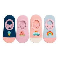 Imagem da oferta Kit 4 Pares Meia Sapatilha Infantil Antiderrapante