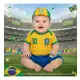 Body Bebê Time Futebol Camisa Brasil Seleção Brasileira Copa em oferta