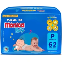 Imagem da oferta Fralda Turma da Mônica Baby Mega P 62 Unidades