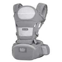 Imagem da oferta Bolsa Canguru Ergonômico Bebê Mãe Premium 12 Posições 4 Em 1 Baby Bear Cor Cinza