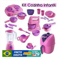 Imagem da promoção Kit 26 Brinquedos de casinha Cozinha Infantil Comidinha Eletro Menina Menino