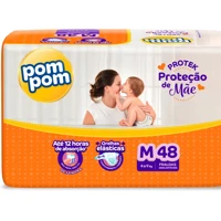 Imagem da promoção Fralda Pom Pom Protek Proteção de Mãe M 48 Unidades