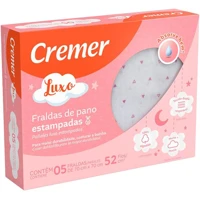 Imagem da promoção Fralda Luxo Estampa Feminina Cremer - 5 Unidades (70cmx70cm)