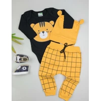 Imagem da promoção Conjunto Bebê Body + Calça + Touca Menino Roupas de Inverno