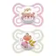 Kit 2 Chupetas Bico de Silicone Perfect 0m+ Rosa - MAM em oferta