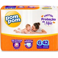 Imagem da promoção Fralda Pom Pom Protek Proteção de Mãe G 42 Unidades [Comprando 2 Unidades]