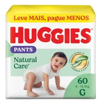 Imagem da promoção Fralda Huggies Natural Care Roupinha G 60 unidades