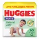 Fralda Huggies Natural Care Roupinha G 60 unidades em oferta