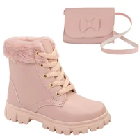 Imagem da promoção Kit Bota Feminina Infantil E Bolsa Infantil Menina Blogueira