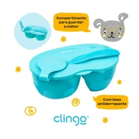 Imagem da promoção Clingo Bowl Com Tampa E Divisória Azul
